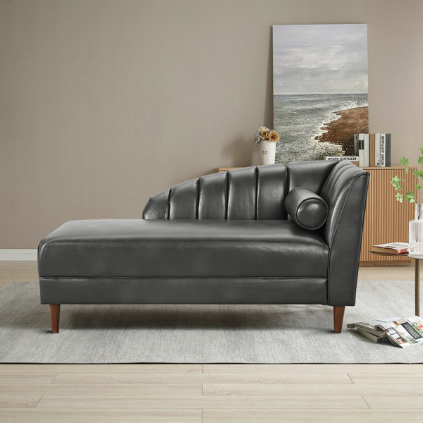 Latitude Run® Vegan Leather Chaise Lounge Wayfair Canada